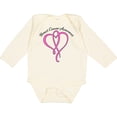 thumbnail image 3 of Inktastic Breast Cancer Awareness with Pink Ribbon Heart Boys or Girls Long Sleeve Baby Bodysuit, 3 of 5