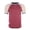 Brick / Sand, variant on ZIMEGO Mens Short Sleeve Ringer Tee - Color Block Raglan Casual T-Shirt