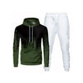 thumbnail image 1 of UKAP Mens Tracksuit 2 Pcs Jogger Set Two Pieces Sweatsuit Casual Sports Pullover Army Green White L, 1 of 2