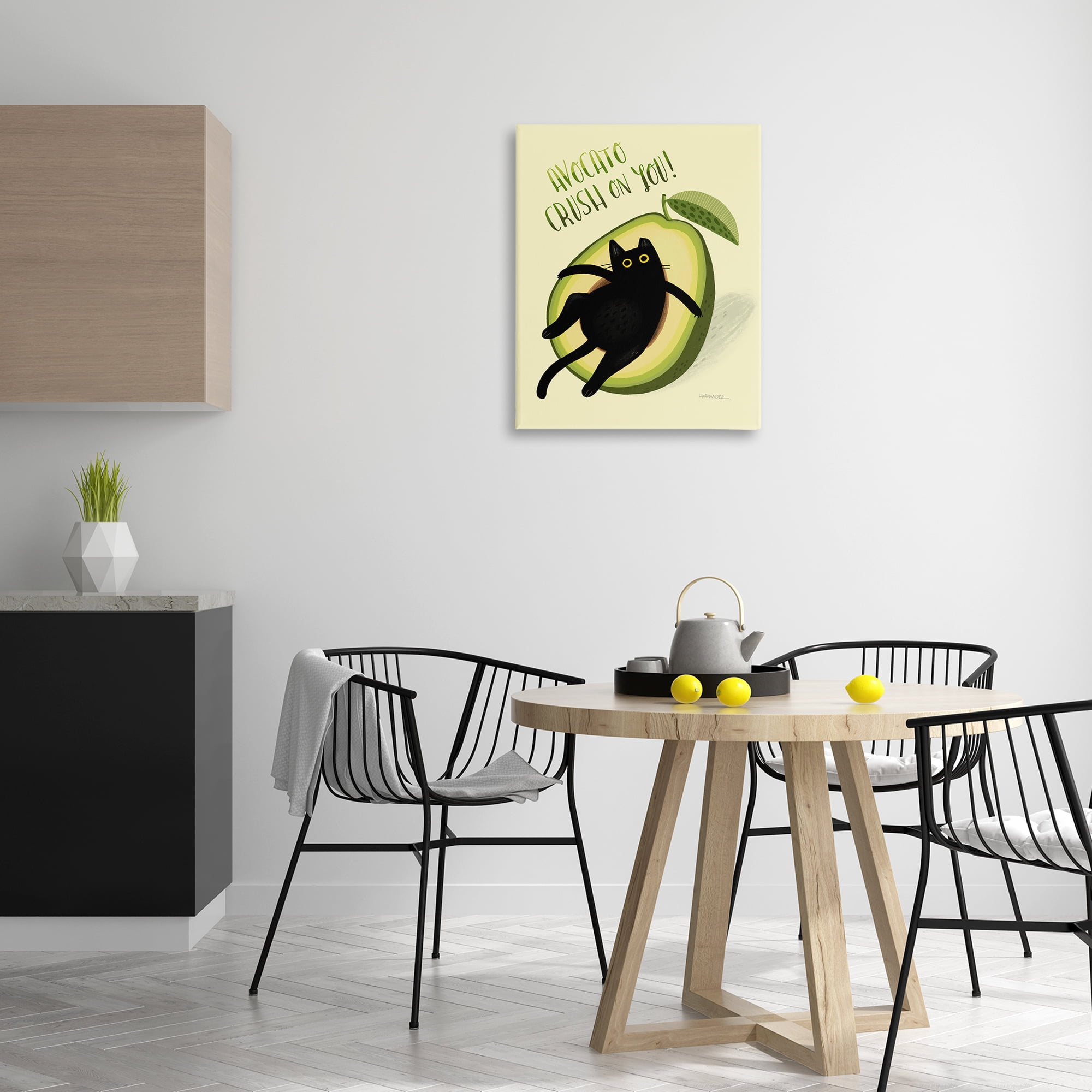 Stupell Industries Avocato Crush on You Animals Painting Wrapped Canvas Art Print Wall Art, 24 x 30