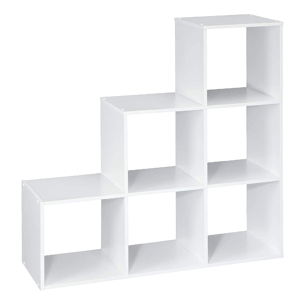 Kepooman Wood 6 Cube Organizer Storage, Modern Open Bookcase Bookshelf Cabinet, White Kepooman Wood 6 Cube Organizer Storage, Modern Open Bookcase Bookshelf Cabinet, White