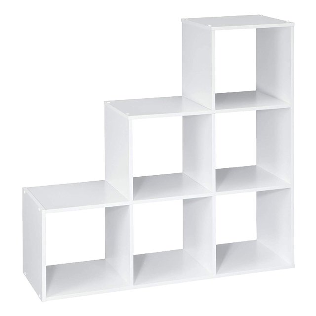 Kepooman Wood 6 Cube Organizer Storage, Modern Open Bookcase Bookshelf