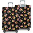 thumbnail image 2 of Pioneer Flower Floral Print Pattern Luggage Cover,Stretch Travel Baggage Protector with Top & Side Openings, Tear Resistant Gift Ideas for Students Professionals,XL(29-32in), 2 of 7