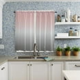 thumbnail image 3 of Kitchen Curtain 2 Panels Curtains 63 Inch Length, Ombre, Curtains Rod Pocket Curtains Window Drapes Treatment Window Cafe Curtains Gradient Pink and Grey, 3 of 5