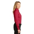 thumbnail image 3 of Port Authority Ladies Long Sleeve Easy Care Shirt-2XL (Red/Light Stone), 3 of 5