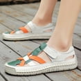 thumbnail image 6 of Women's Casual Summer Sandals Outdoor Comfort Closed Toe Beach Adjustable Lightweight Hollow Walking Soft Flat Shoes White 8 US, 6 of 7