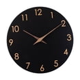 thumbnail image 4 of Reloj de pared minimalista silencioso sin tictac, decoración de pared de 10 pulgadas Negro, 4 of 9