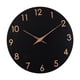 thumbnail image 4 of Reloj de pared minimalista, silencioso, moderno, sin tictac, fácil de colgar, decoración de arte de pared para Negro, 4 of 9