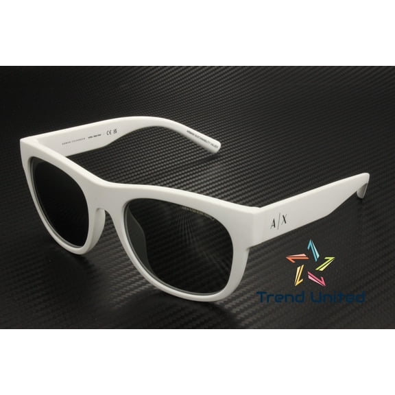 Armani Exchange Grey Mirror Silver Square Men's Sunglasses AX4128SU 83156G 55