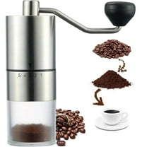 Portable Manual Coffee Grinder - Conical Burr with 5 Adjustable Settings for Smooth Grinding, Perfect for Espresso Enthusiasts at Home, Office, or Camping