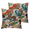 thumbnail image 2 of Nawypu Chinoiserie Pillow Covers Dragon Throw Pillows Chinoiserie Decor Outdoor Pillows Cases Suitable for Couch Pillows Living Room Bedroom,Set of 2, 2 of 6