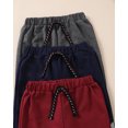 thumbnail image 6 of Toddler Boys Clothes Boys Pants Toddler Kids Boys Sweatpants 3 Pack Elastic Waist Joggers Color-blocked Pants 2T 3T 4T 5T Size 6 7 Black Red Gray, 6 of 7