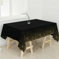 thumbnail image 6 of Tablecloths for Rectangle Tables,3 Pack 54" x 108" Plastic Table Cloth Disposable Table Covers Engagement Party Decorations, Black Gold Dot Tablecloths Disposable Tablecloth for Weddings Buffet Table, 6 of 13