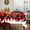 thumbnail image 1 of Christmas Plaid Snowflake Tablecloth Rectangle 60x102 Inch, Red Xmas Winter Christmas Table Cloth Cover Rectangle Table Washable, Holiday Christmas Tablecloths for Rectangle Tables, 1 of 6