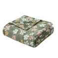 thumbnail image 2 of Mainstays Plush Throw Blanket Floral, 2 of 7