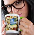 thumbnail image 2 of 3drose, Tropical Vacation in Frames, 11oz Two-tone Green Mug, 2 of 6