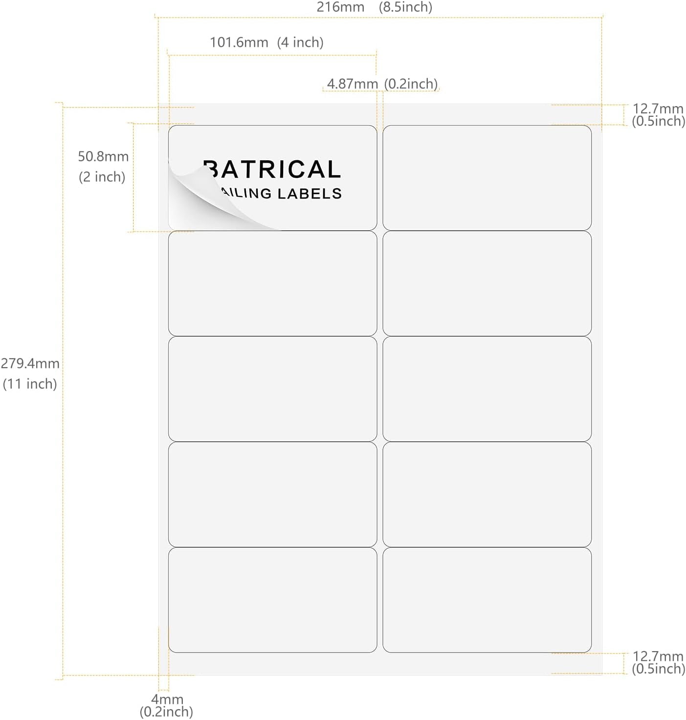 1" x 2-5/8" Address Labels 900 Labels Sticker Paper for Laser/Ink Jet Printer mailing Labels 8.5"×11" White 30 per Sheet