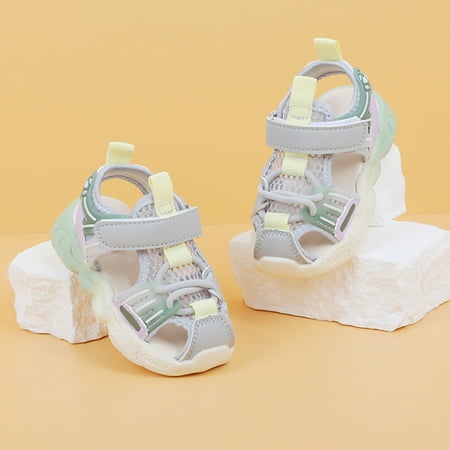 

RUICUW Girls And Boys Toe Sandals Summer Children s Soft Sole Shoes Fashion Girls And Boy Baby Beach Shoes 18-24 Months