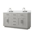 thumbnail image 6 of Abbey 60 in W White Oak Double Vanity, White Quartz Top and Faucet Set, 6 of 6
