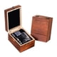 thumbnail image 4 of Juego de piedras de cristal para whisky con pinzas, regalos únicos para novio, hermano, marido, aniversario de cumpleaños, 4 of 8