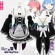 thumbnail image 4 of Disfraz de Ram Rem Re:zero Kara Hajimeru Isekai Seikatsu, traje negro de sirvienta, delantal para mujer, disfraces de Halloween, 4 of 4