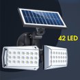 thumbnail image 1 of Lampe à Induction Solaire à Double Tête 80/42 LEDS Étanche Extérieur, 1 of 1