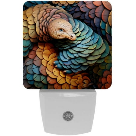 

Pangolin Square LED Night Lights - Small Portable Lighting for Any Room - Energy Efficient & Long-lasting - for Bedroom Bathroom and Hallway