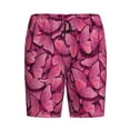 thumbnail image 4 of Naloa Pink Butterfly Men's Short Pajama Pants, Lounge Comfort Shorts with Elasticized Waistband and Side Pockets - 4X-Large, 4 of 9