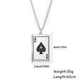 thumbnail image 5 of HONCLL Fashion Poker Card Charm Necklace Unisex Poker Jewelry Man Present Stainless Steel Texture Suitable for Various Occasion, 5 of 11