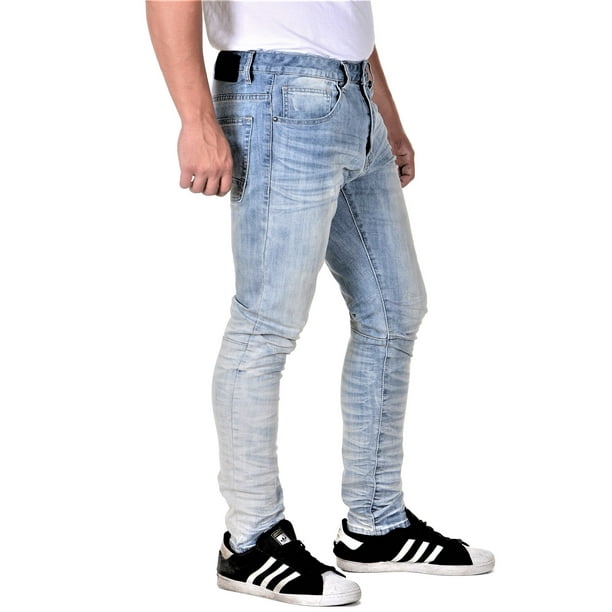 Smoke Rise Smoke Rise Mens Slim tapered 3D Denim Jeans Pants