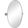 thumbnail image 3 of TEHOME Aura Brushed Nickel Oval Bathroom Mirror, 20x30 inches, Stainless Steel framed, Pivoting, 3 of 6
