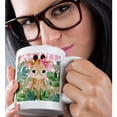 thumbnail image 2 of 3drose, Pink Baby Giraffe with a Bow in Her Hair for Girls Jungle Theme, 11oz Magic Transforming Mug, 2 of 7