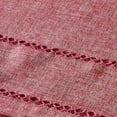 thumbnail image 2 of Violet Linen Hem Stitch Border Pattern, Polyester, Non-Stain, Spill-Proof and Water Resistance, Cranberry, 68 Inch by 120 Inch, Seats 10 to 12 people, Rectangle, 2 of 5