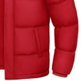 thumbnail image 5 of Sookity Men's Puffer Winter Coat Big and Tall Hooded Down Jacket Zip up Stand Collar Jackets Casual Heavy Winter Jackets Ski Snow Thick Snowy Puffer Coat with Pockets Red,S, 5 of 6