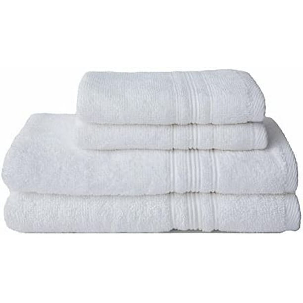 Charisma 4pk Luxury Towels Set 2 Hand Towels & 2 Wash Cloths (White