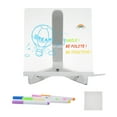 thumbnail image 1 of TFixol Compact 15x15cm LED Acrylique Drawing Board avec 7 Marqueurs de Couleur & Support, Bloc d'Art Réutilisable pour Enfants pour Jeu Créatif, 1 of 7