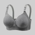 thumbnail image 2 of kamemir Minimizer Bras for Women Women's Bralette Wireless Padded Bra Top Sexy Everyday Basic Deep V-Neck Grey,46, 2 of 6