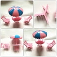 thumbnail image 3 of KAKOWELY 2 juegos de mini tumbonas, mini casas, sillas de playa, adornos, mesas de playa de colores, kit de accesorios, 3 of 5