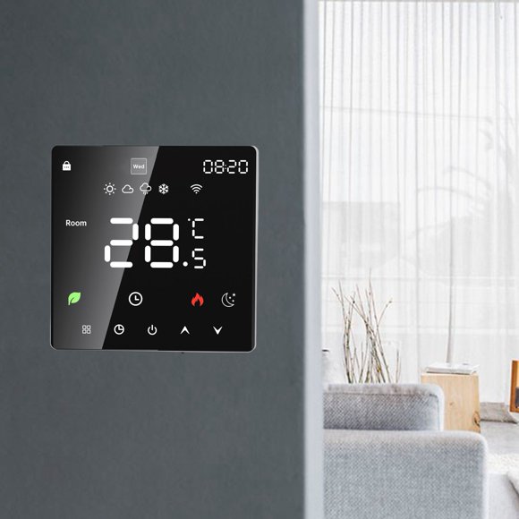 AC 90 To 240V LCD Color Touchscreen Smart Thermostat Programmable Temperature Controller Panel For