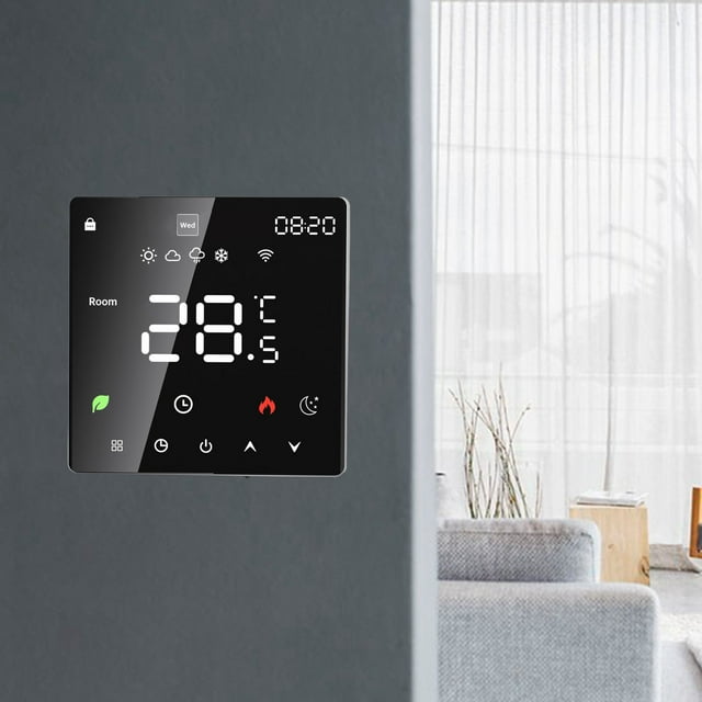 AC 90 To 240V LCD Color Touchscreen Smart Thermostat Programmable Temperature Controller Panel For