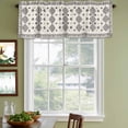 thumbnail image 3 of Boho Geometric Curtain Valances for Windows, Kitchen Valance Window Treatments Panel 2 Pack, Simple Farmhouse Nation Abstract Motifs Rod Pocket Short Curtains for Bathroom Bedroom 60 x 18 Inch, 3 of 8