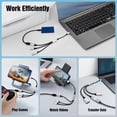 thumbnail image 4 of Adaptador divisor USB C TimoVo USB-C macho a 2 USB-C hembra y 1 USB-A hembra, 4 of 7