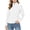 White, variant on Full-Zip Fleece Jackets for Women No Hood, Long Sleeve Stand Up Collar Winter Casual Fuzzy Coat with Pockets (XL, Brown)