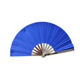 thumbnail image 1 of Ventilador de mano plegable de acero inoxidable Fan de mano de mano Ventilador de artes marciales para los accesorios de baile Teatro Show Performance azul, 1 of 8