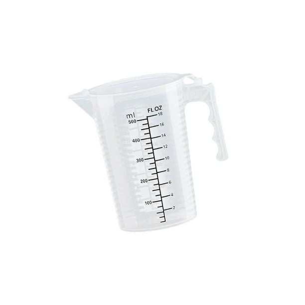 Jarra medidora de agua transparente, práctica y multifunción. 0.5L