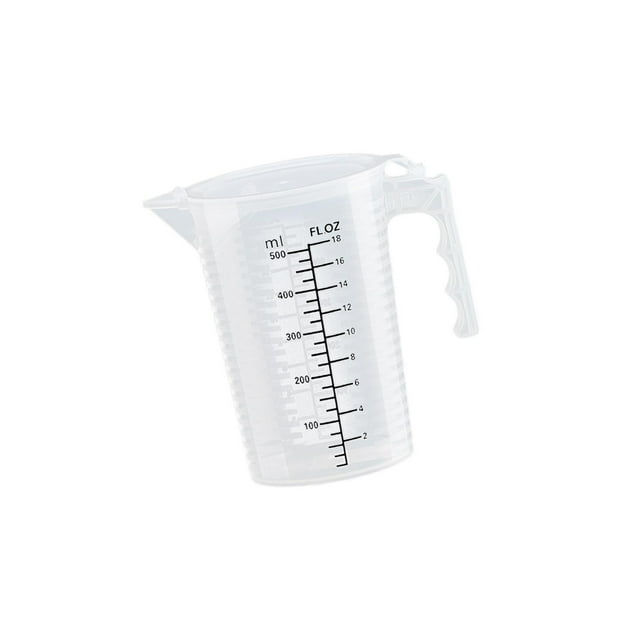 veasfak Measuring Cup Measure Jug with Cover Kithchen Gadgets for Home Tea Shop Beer 0.5L