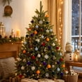 thumbnail image 6 of Hvmvliv 49 Pack Velvet Christmas Balls Flocked Tree Ornaments Plastic Hanging for Xmas Tree Holiday Decor, 6 of 8