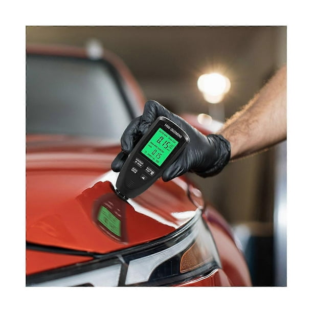 Medidor de espesor digital HW300MINI, instrumento de medición de pintura para automóviles y medición de capas de pintura.
