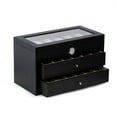 thumbnail image 2 of Black Wood Thirty-Six Watch Box With Quartz Movement Clock, 2 of 3