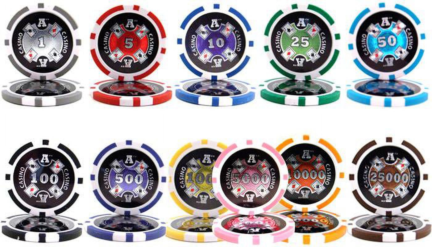 500ct. Ace Casino 14g Poker Chip Set in Aluminum Metal Carry Case - image 2 of 3